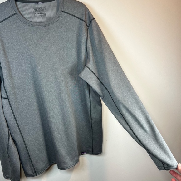 Patagonia Men's Midweight Capilene Baselayer Shirt Gray Polartec Outdoor Large - Picture 5 of 15